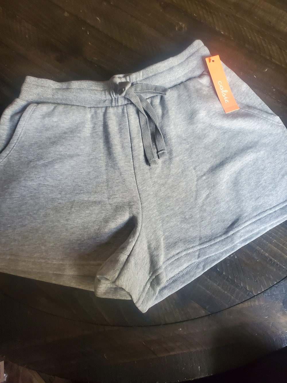 Colsie Heather Gray Knit Drawstring Athletic Shorts